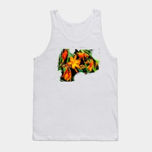 Orange flowers by the canal Tank Top